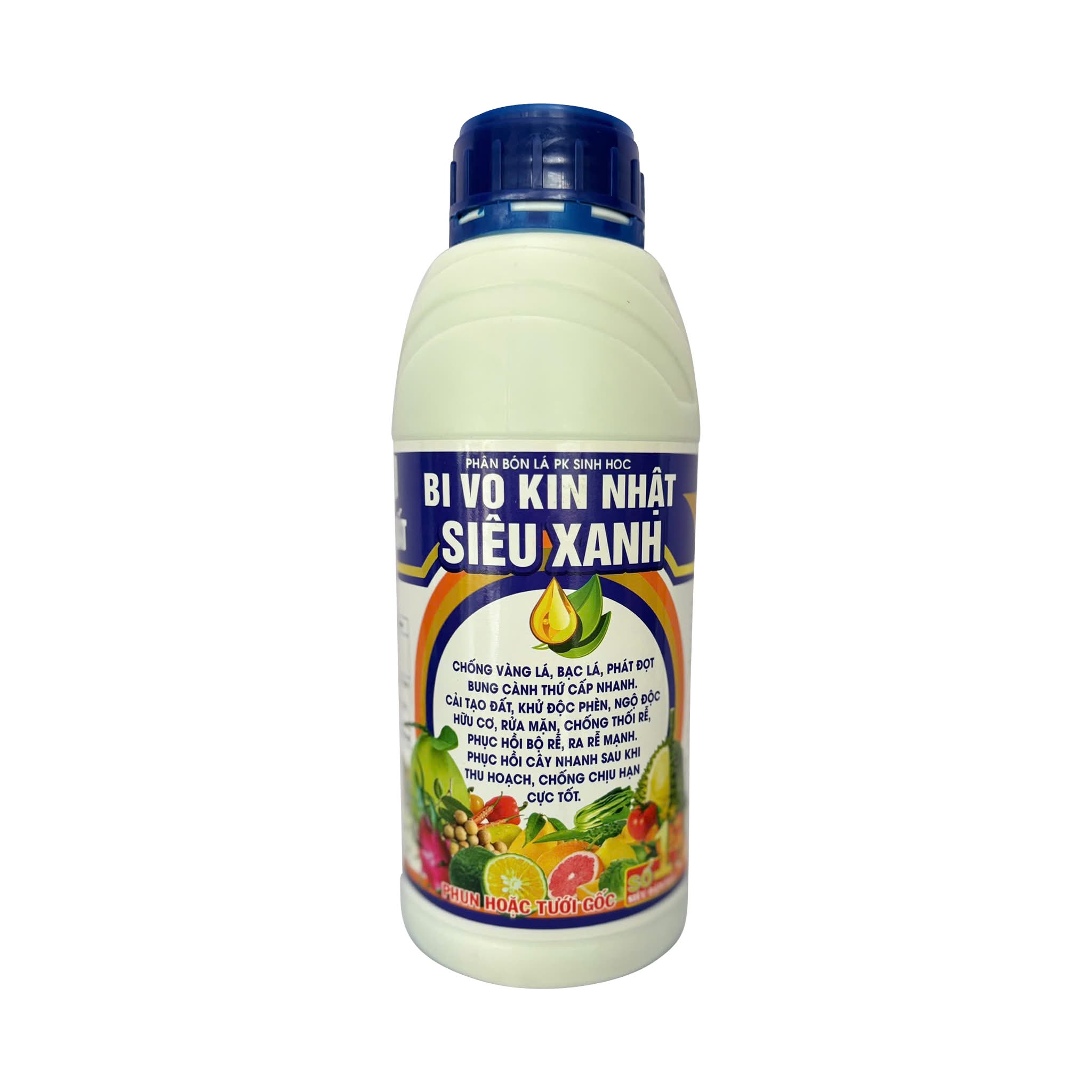 Chứa Axit Humic, đa lượng và hàng loạt vi lượng thiết yếu, sản phẩm giúp chống vàng lá, bạc lá và thối rễ. Bi Vo Kin kích thích cây phát đọt mạnh, bung cành thứ cấp và phục hồi sức khỏe vườn cây suy kiệt. Sản phẩm có dạng đậm đặc, giúp cải tạo đất trồng và khử độc phèn mặn hiệu quả.